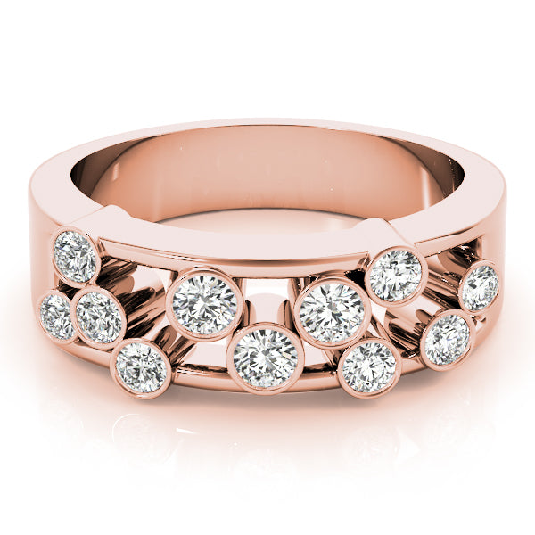 18K Rose Gold Lab Diamond Right Hand Ring
