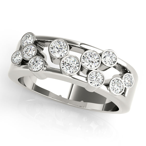 14K White Gold Lab Diamond Right Hand Ring