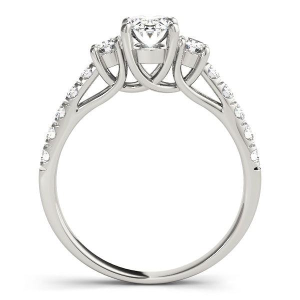 1 1/3 ct tw Lab Diamond Engagement Rings 3 Stone Oval