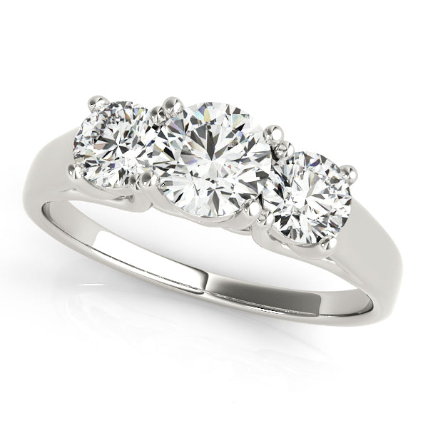1 1/2 ct tw Lab Diamond Engagement Rings 3 Stone Round