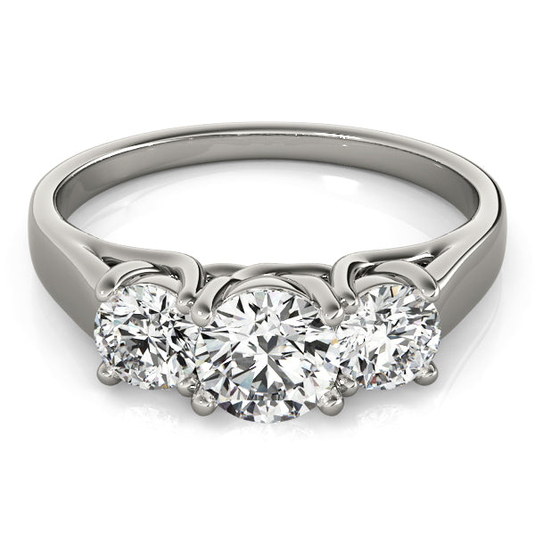1 1/2 ct tw Lab Diamond Engagement Rings 3 Stone Round