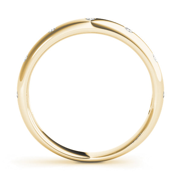 1/10 ct tw Lab Diamond Wedding Bands Bezel Set