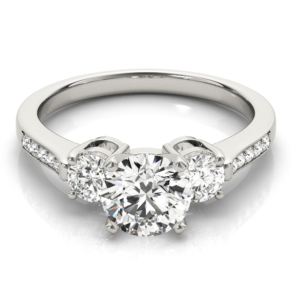 1/2 ct tw Lab Diamond Engagement Rings 3 Stone Round