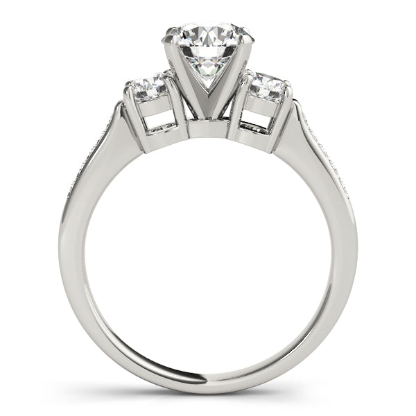 1/2 ct tw Lab Diamond Engagement Rings 3 Stone Round