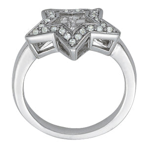 Platinum White Diamond Fashion Ring