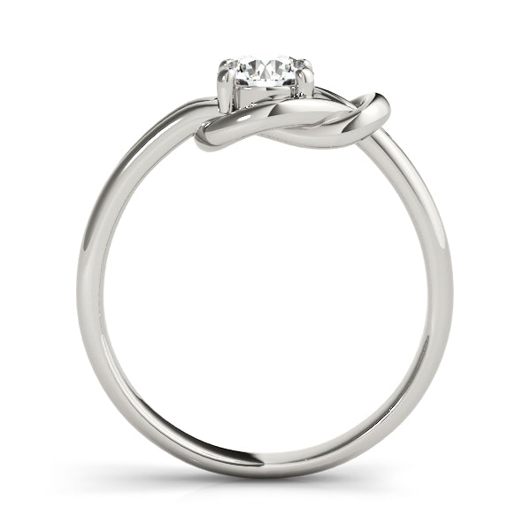 14K White Gold Diamond Love Knot Ring