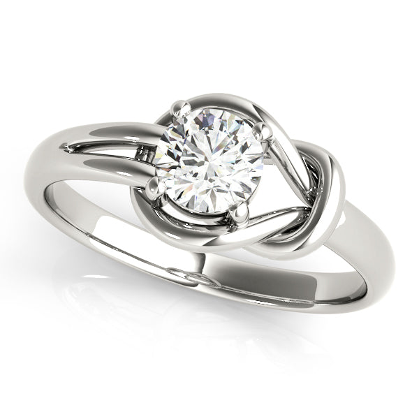 White Platinum 1CT Diamond Love Knot Ring