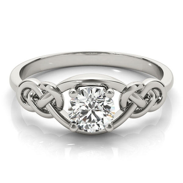 18K White Gold Diamond Love Knot Ring