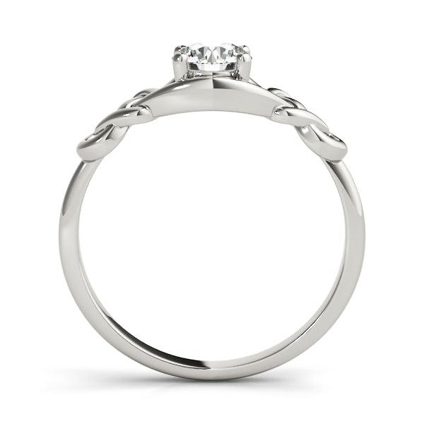 White Platinum 0.5CT Lab Diamond Love Knot Ring