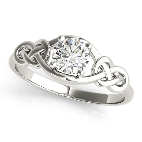 18K White Gold Diamond Love Knot Ring
