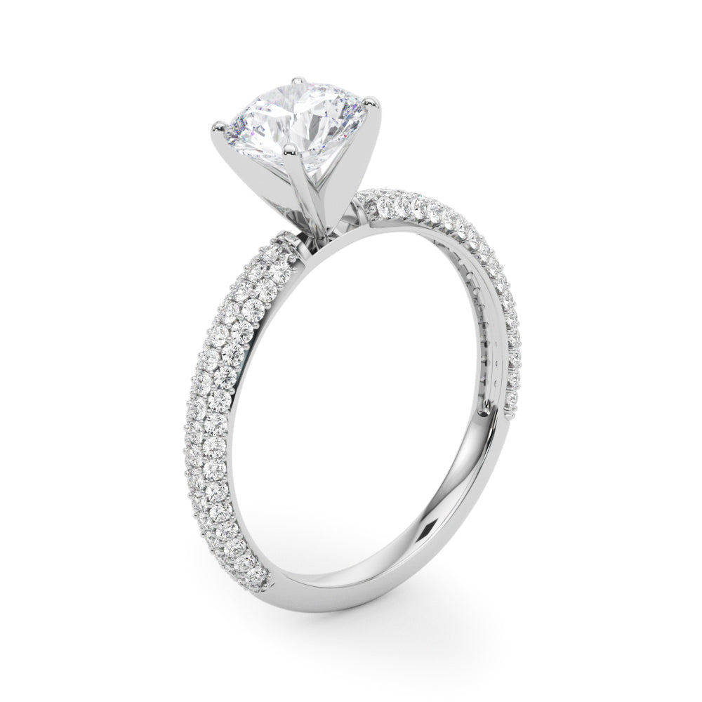 1/2 ct tw Lab Diamond Engagement Rings Pave