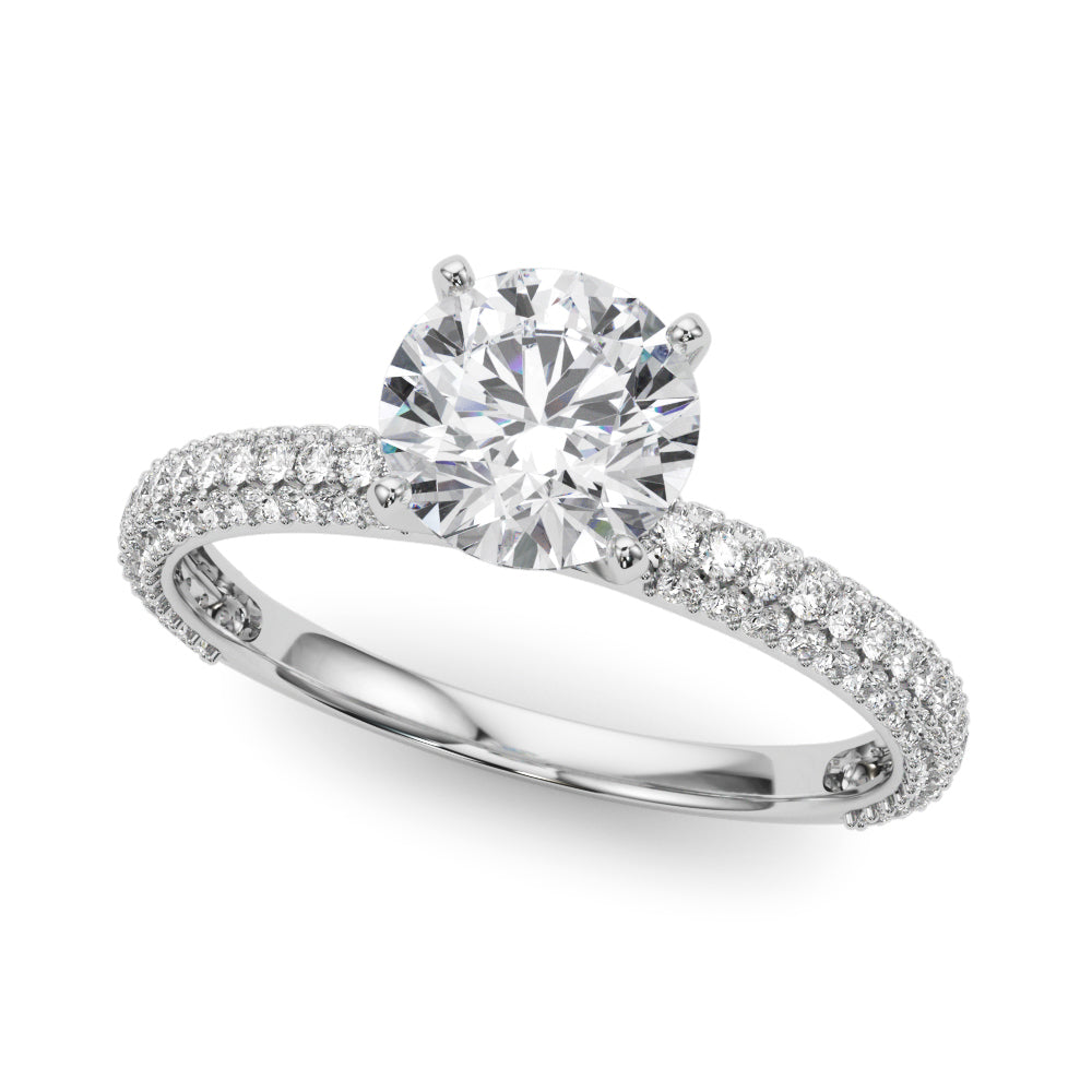 1/2 ct tw Lab Diamond Engagement Rings Pave