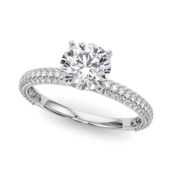 1/2 ct tw Lab Diamond Engagement Rings Pave