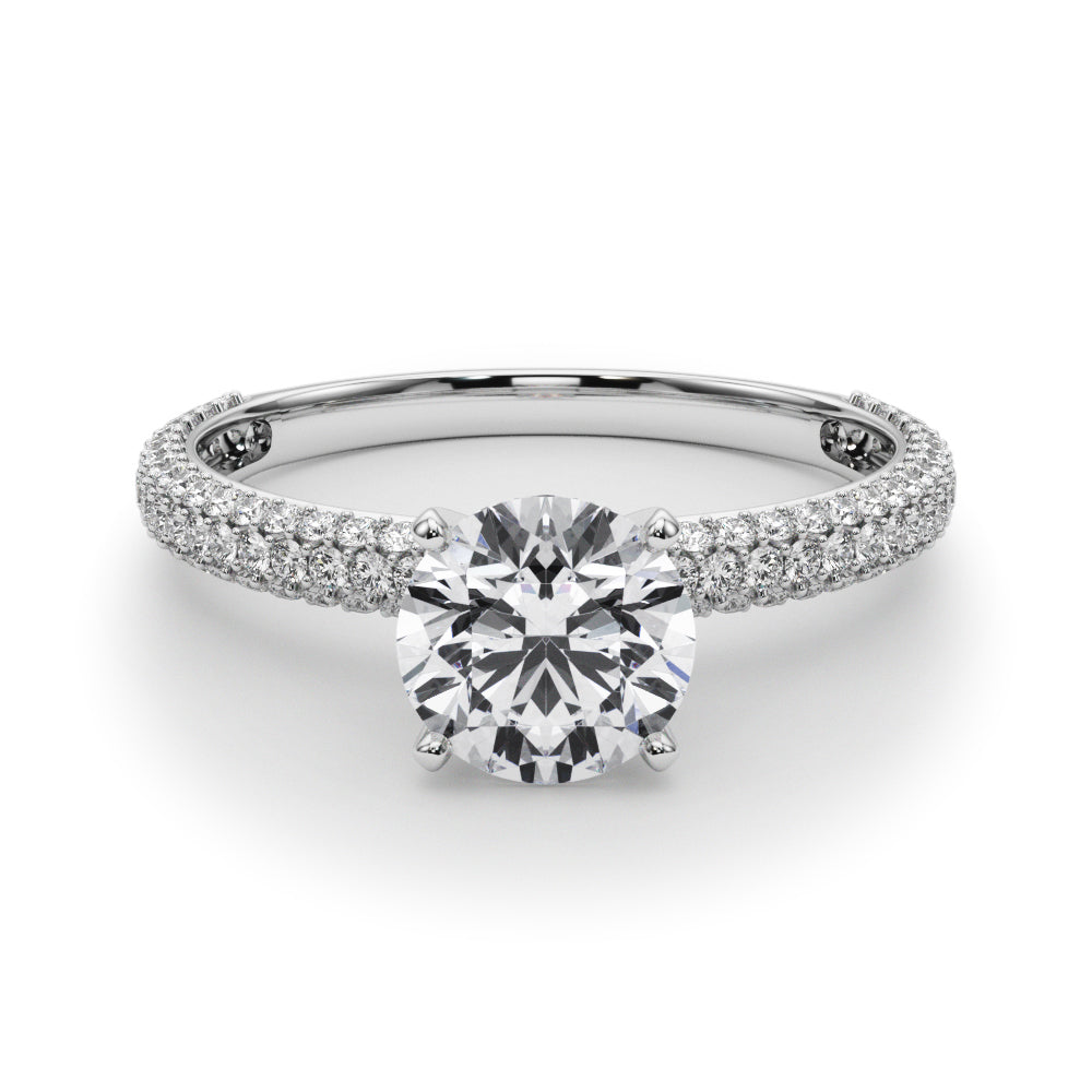 1/2 ct tw Lab Diamond Engagement Rings Pave