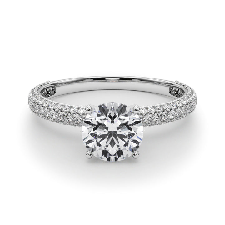 1/2 ct tw Lab Diamond Engagement Rings Pave