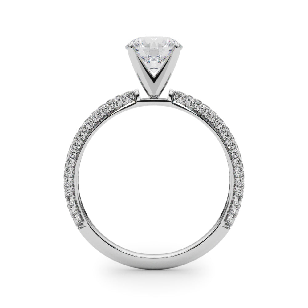 1/2 ct tw Lab Diamond Engagement Rings Pave