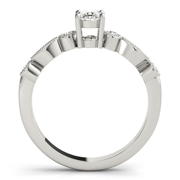 18K White Gold Lab Diamond Oval Ring