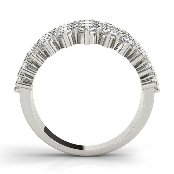 1 7/8 ct tw Lab Diamond 3 Row Fashion Ring