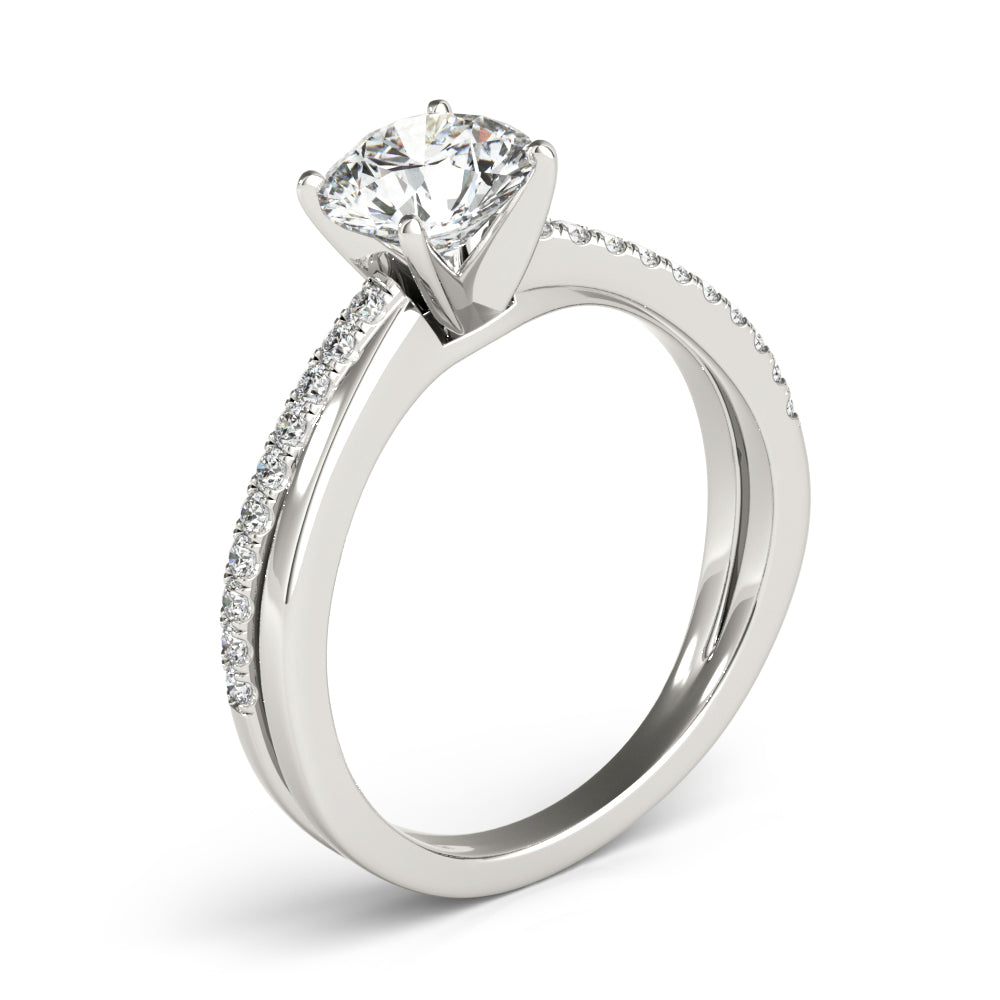 1/5 ct tw Lab Diamond Engagement Ring Split Shank
