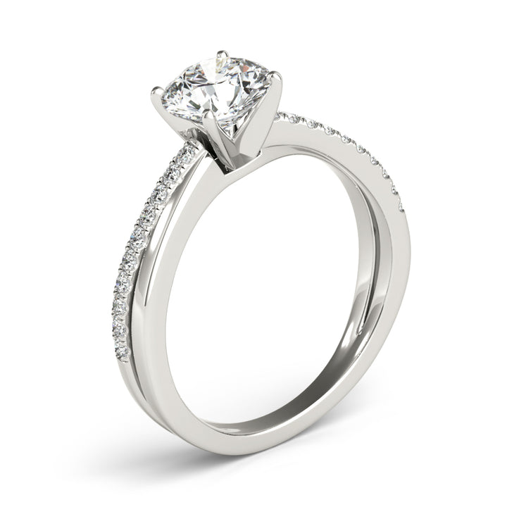 1/5 ct tw Lab Diamond Engagement Ring Split Shank