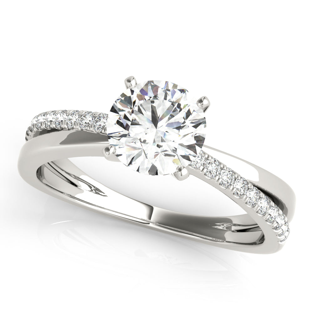 1/5 ct tw Lab Diamond Engagement Ring Split Shank