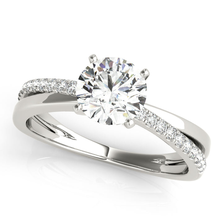 1/5 ct tw Lab Diamond Engagement Ring Split Shank