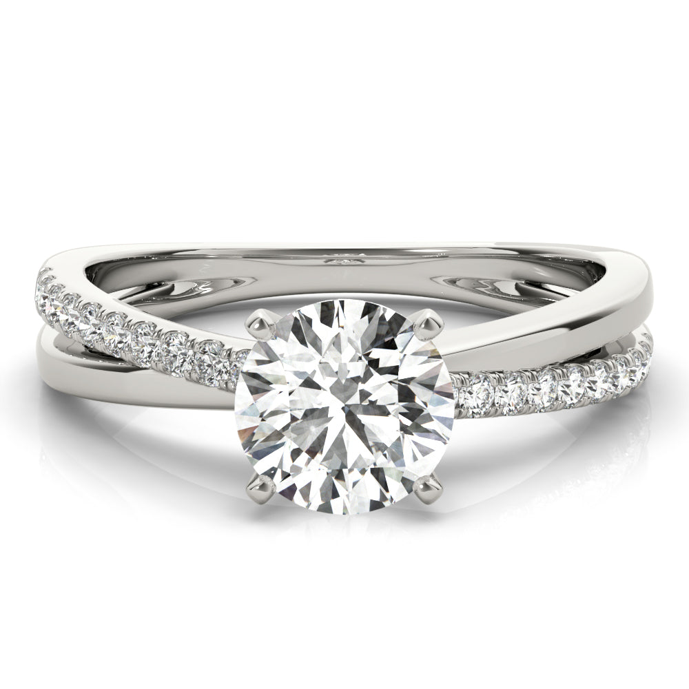 1/5 ct tw Lab Diamond Engagement Ring Split Shank
