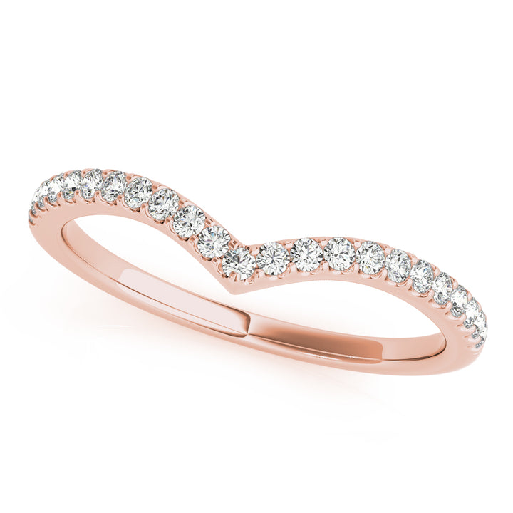 1/5 ct tw Lab Diamond Curve/Pointed Band