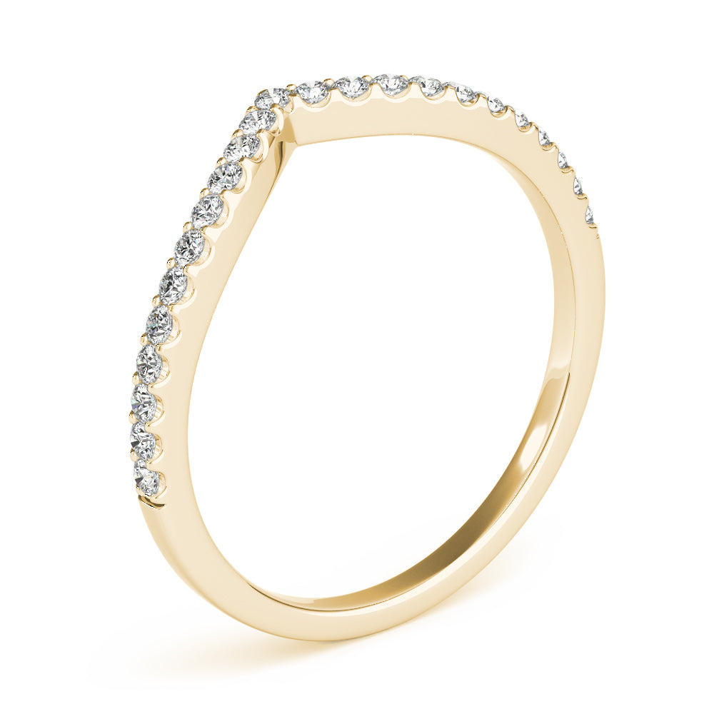 1/5 ct tw Lab Diamond Curve/Pointed Band