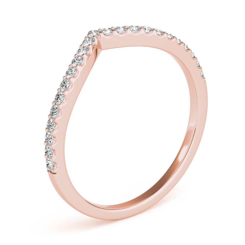 1/5 ct tw Lab Diamond Curve/Pointed Band