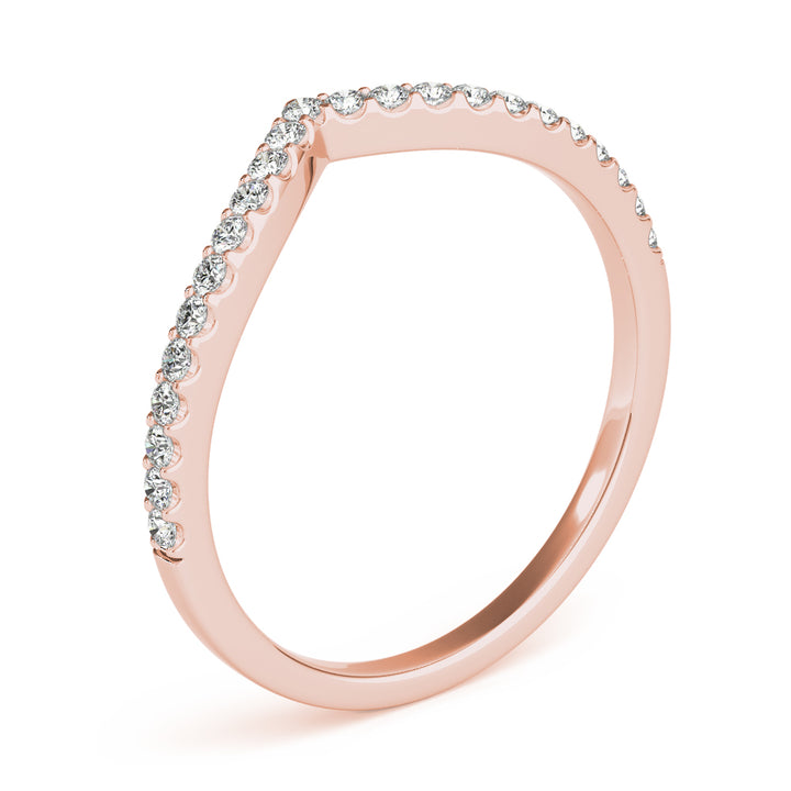 1/5 ct tw Lab Diamond Curve/Pointed Band