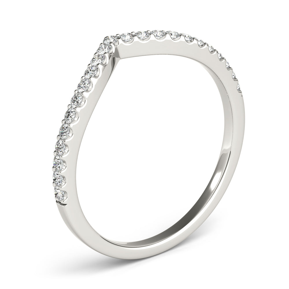 1/5 ct tw Lab Diamond Curve/Pointed Band
