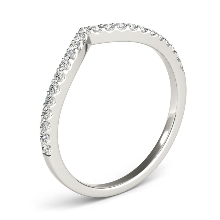 1/5 ct tw Lab Diamond Curve/Pointed Band