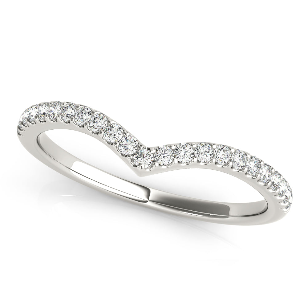 1/5 ct tw Lab Diamond Curve/Pointed Band
