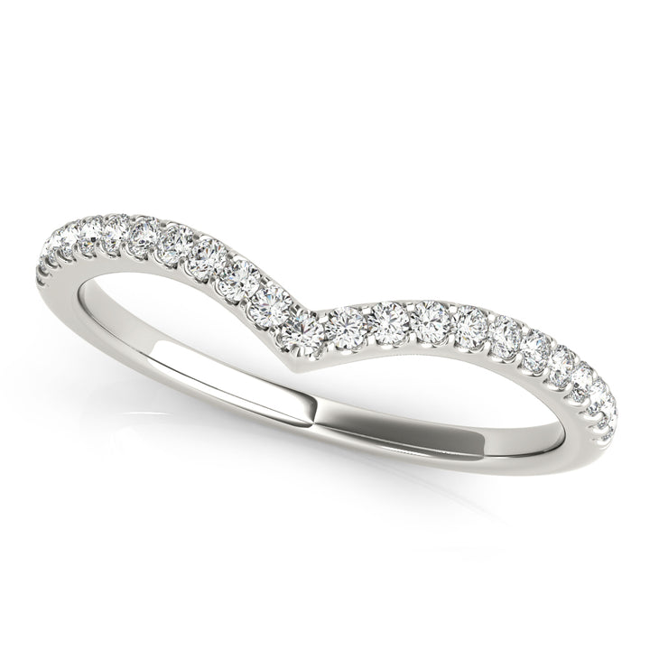 1/5 ct tw Lab Diamond Curve/Pointed Band