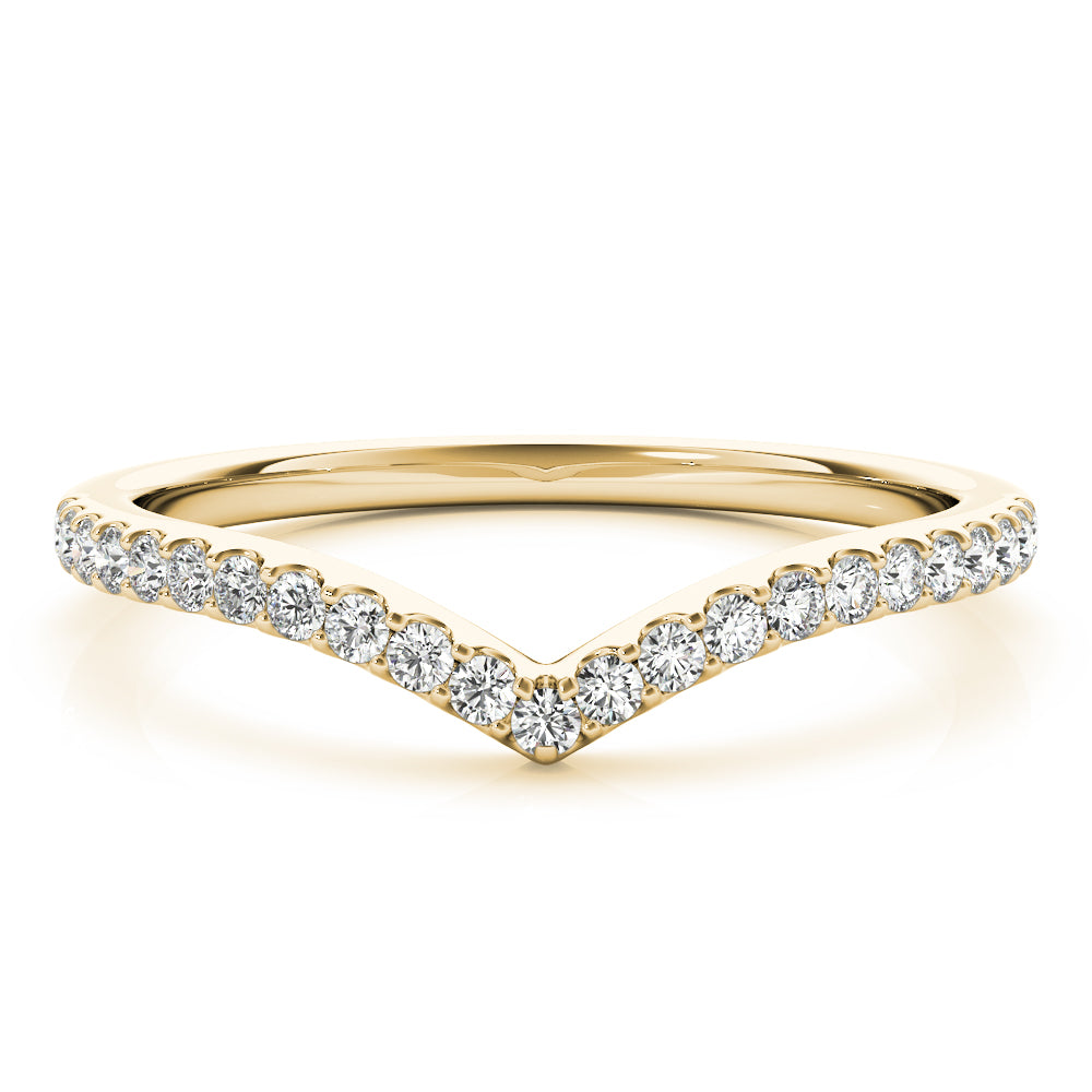 1/5 ct tw Lab Diamond Curve/Pointed Band