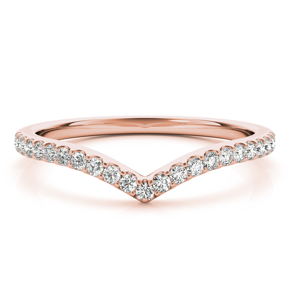 1/5 ct tw Lab Diamond Curve/Pointed Band