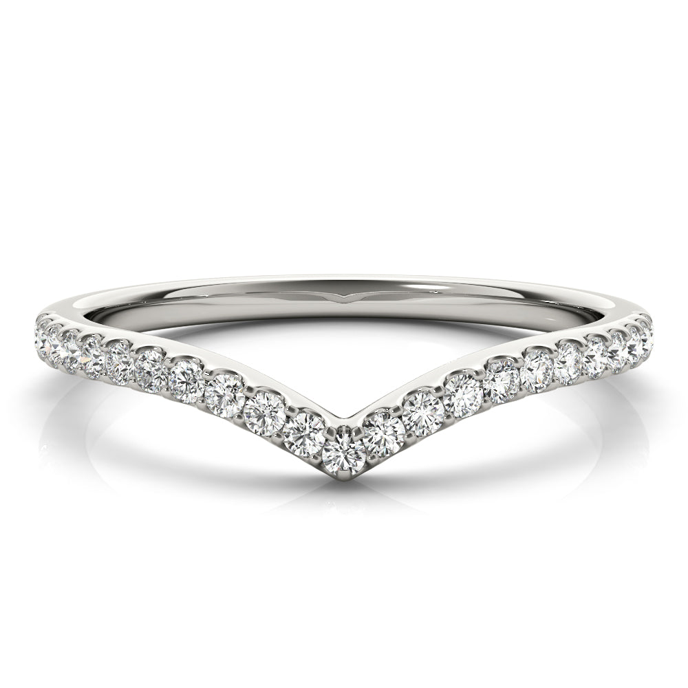 1/5 ct tw Lab Diamond Curve/Pointed Band