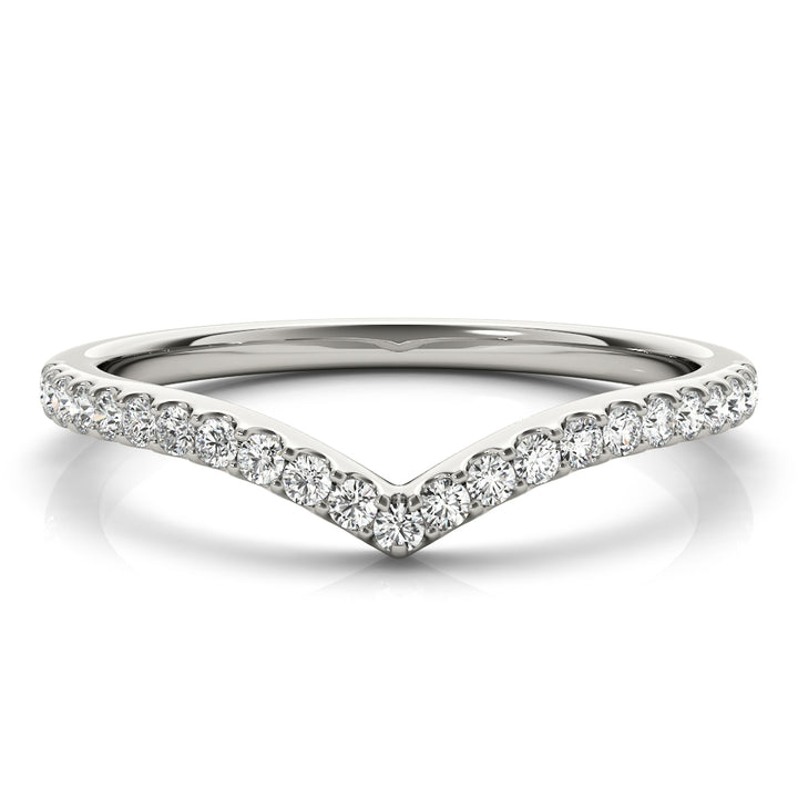 1/5 ct tw Lab Diamond Curve/Pointed Band