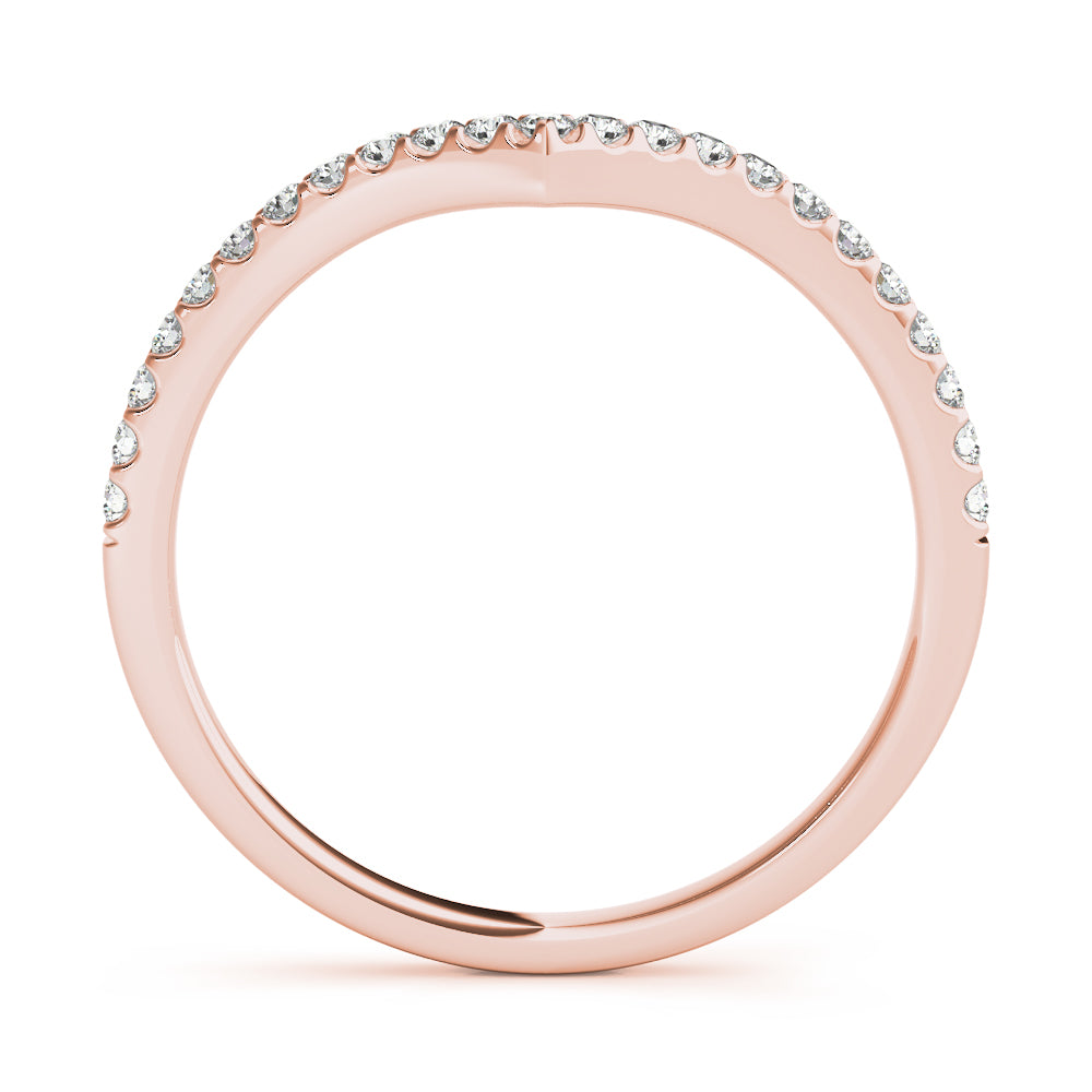 1/5 ct tw Lab Diamond Curve/Pointed Band