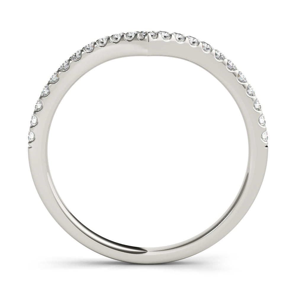 1/5 ct tw Lab Diamond Curve/Pointed Band