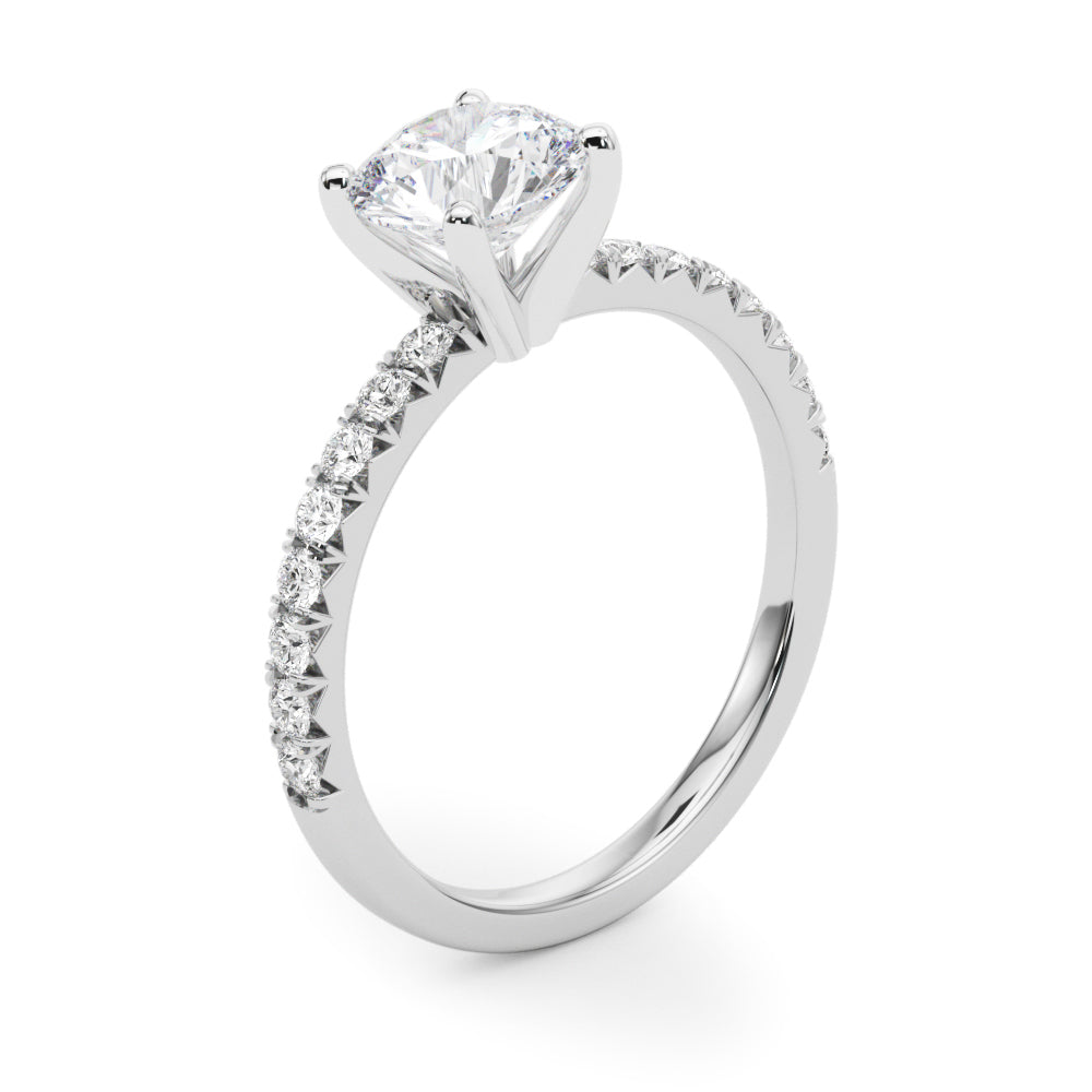 1 ct tw Lab Diamond Engagement Rings Round Center