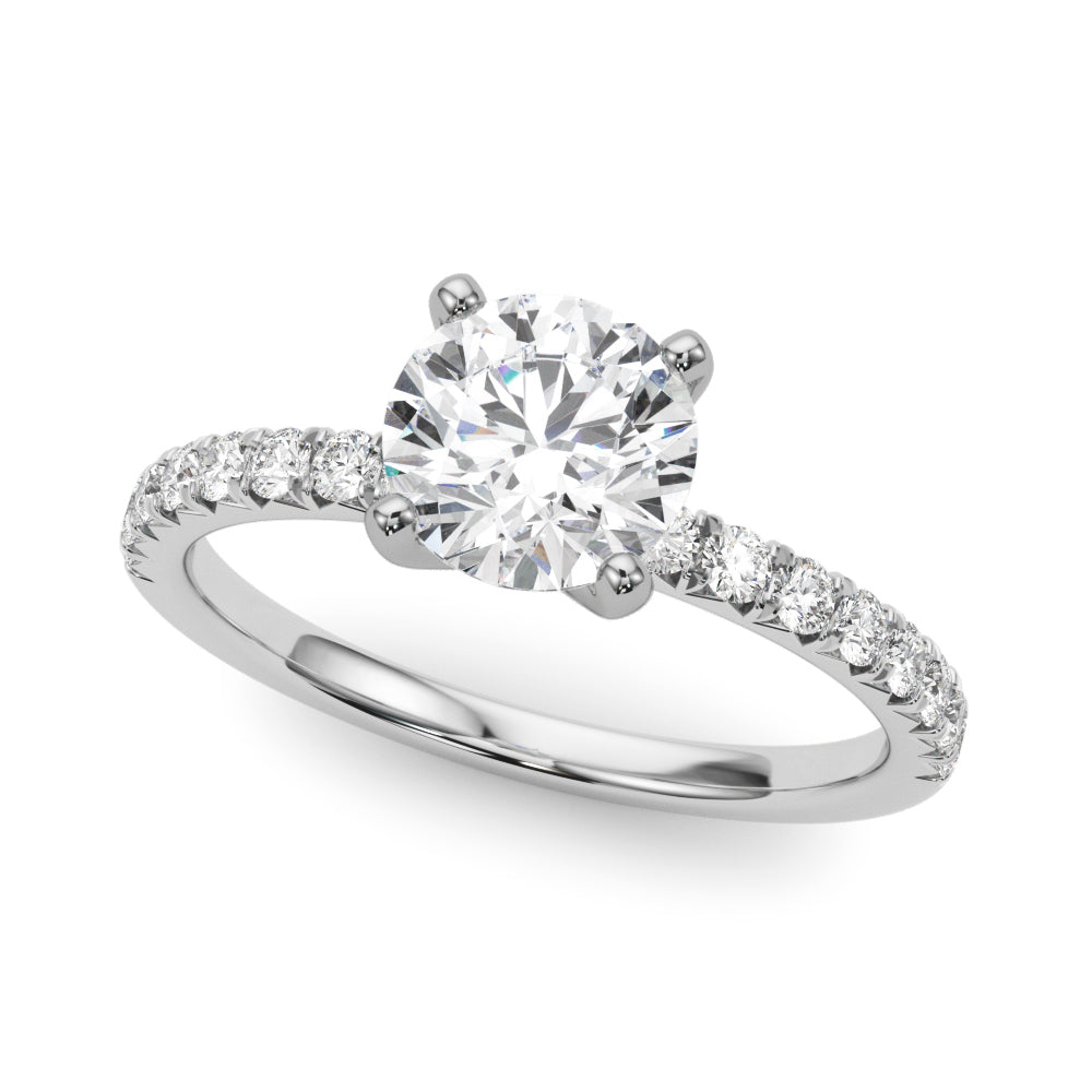 1 ct tw Lab Diamond Engagement Rings Round Center