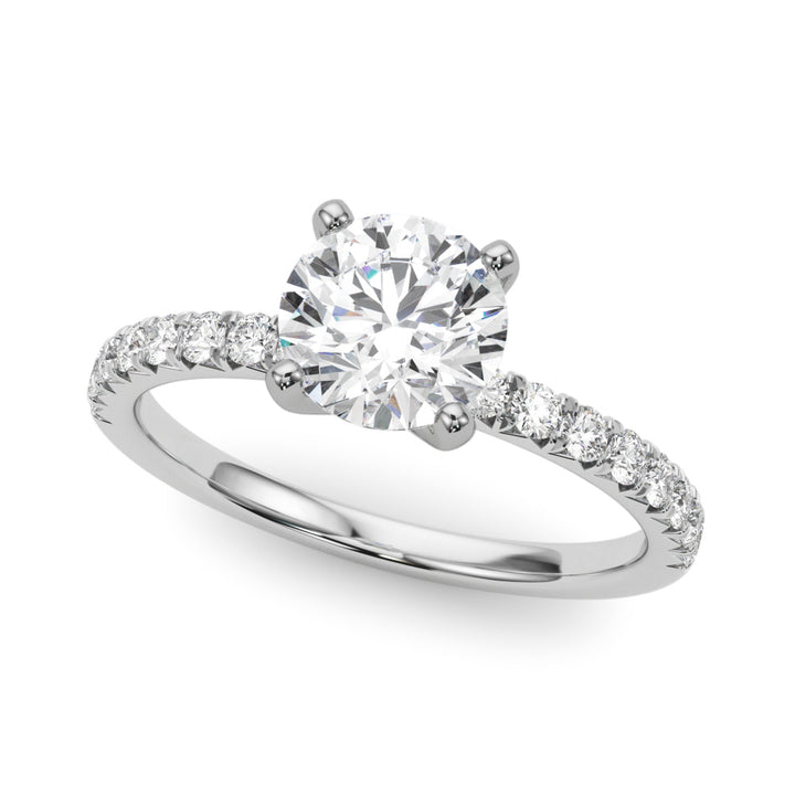 1 ct tw Lab Diamond Engagement Rings Round Center