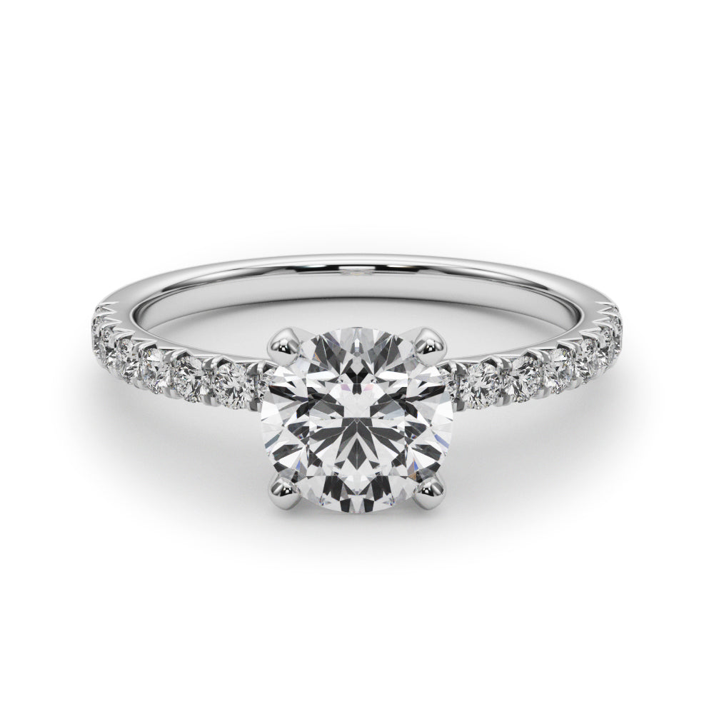 1 ct tw Lab Diamond Engagement Rings Round Center
