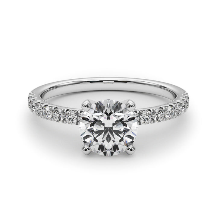 1 ct tw Lab Diamond Engagement Rings Round Center