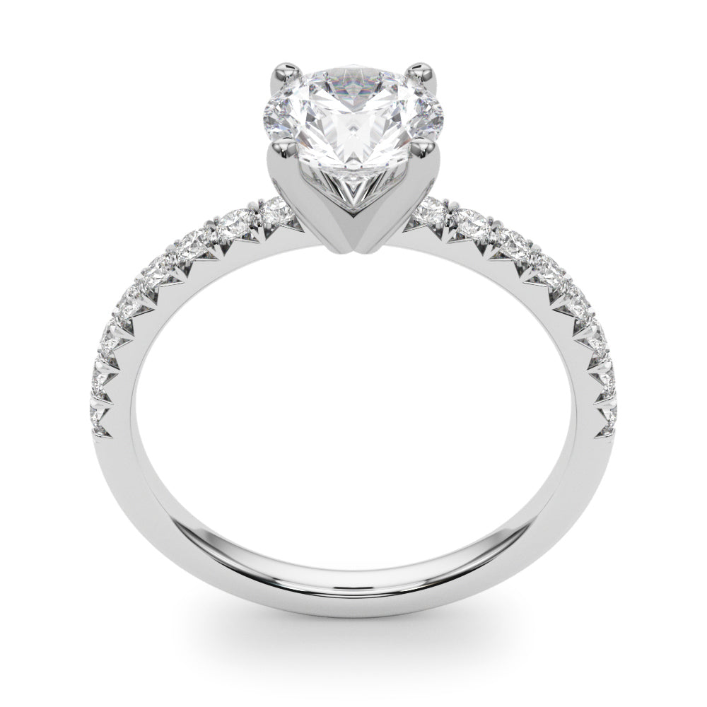 1 ct tw Lab Diamond Engagement Rings Round Center