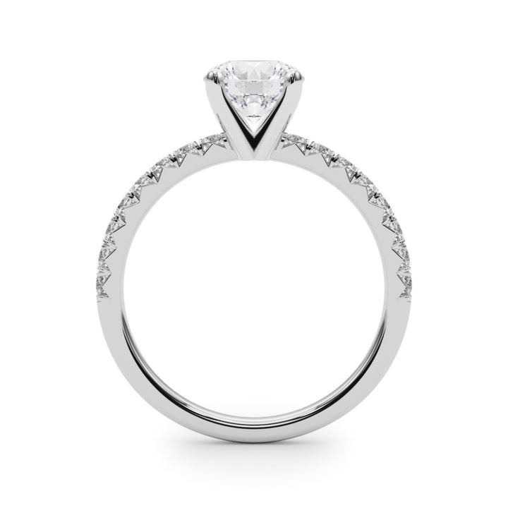 1 ct tw Lab Diamond Engagement Rings Round Center