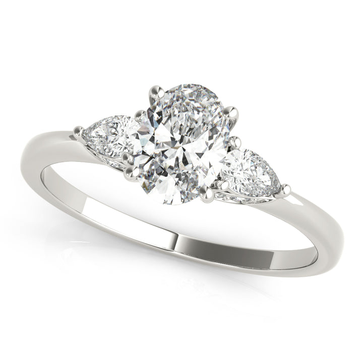 1/3 ct tw Lab Diamond Fashion Rings Oval & Pear Shape
