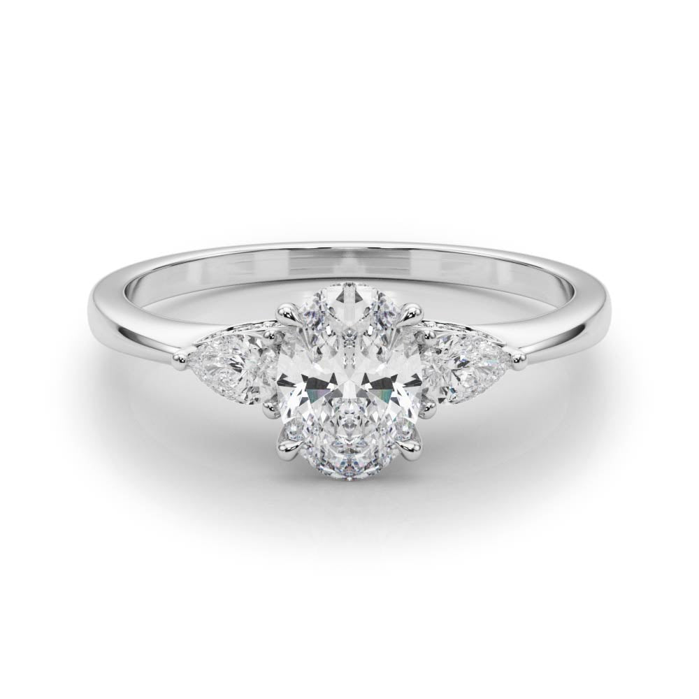 1/3 ct tw Lab Diamond Fashion Rings Oval & Pear Shape